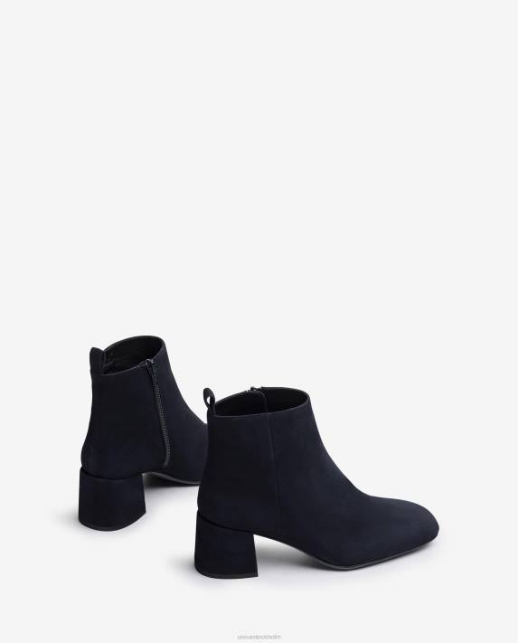 Unisa kvinnor blå ankelkänga med bred klack 06DT987