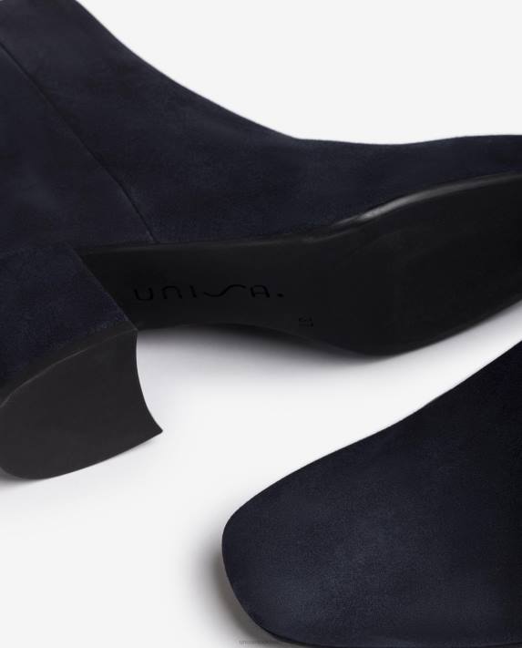 Unisa kvinnor blå ankelkänga med bred klack 06DT987