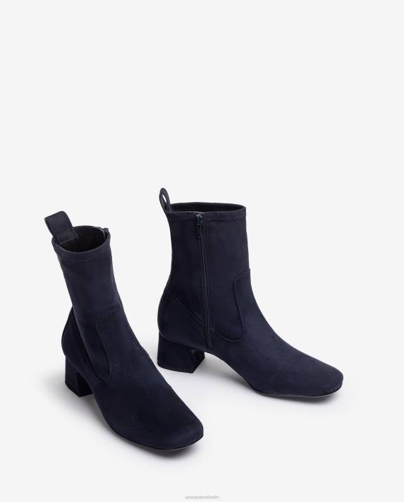 Unisa kvinnor blå ankelstövel med fyrkantig tå 06DT968