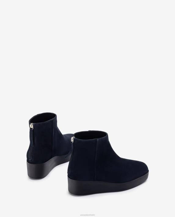 Unisa kvinnor blå stövel med dragkedja baktill 06DT895