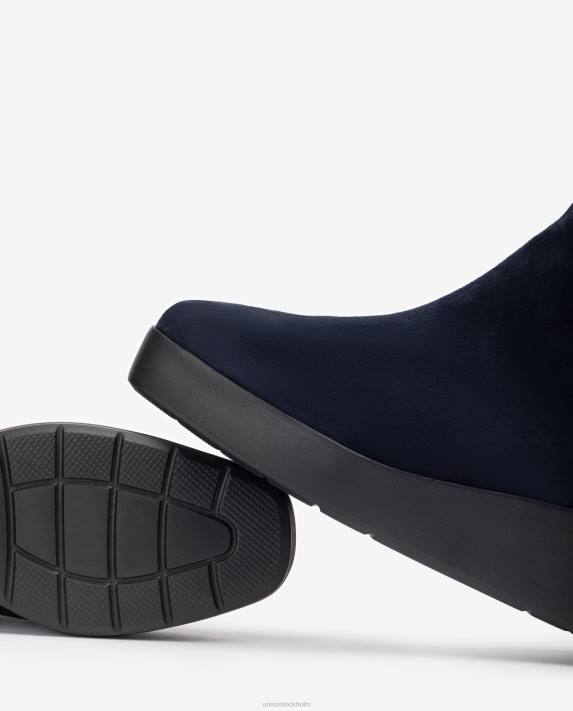 Unisa kvinnor blå stövel med dragkedja baktill 06DT895