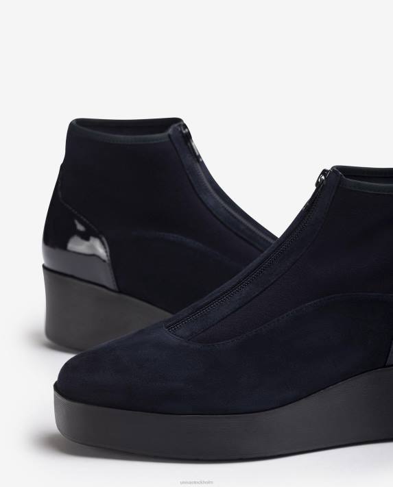 Unisa kvinnor blå superlätt ankelstövel med dragkedja 06DT898