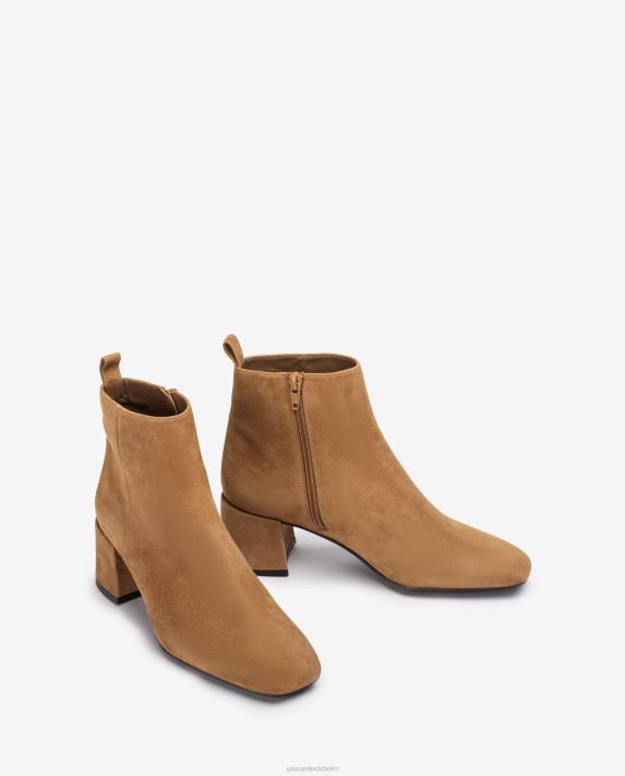 Unisa kvinnor brun ankelkänga med bred klack 06DT989