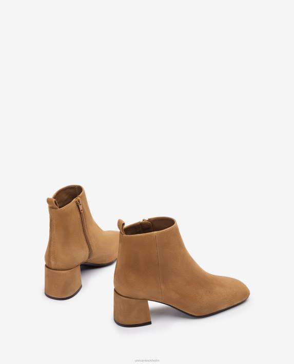 Unisa kvinnor brun ankelkänga med bred klack 06DT989