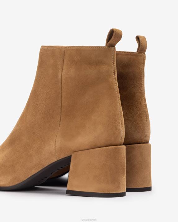 Unisa kvinnor brun ankelkänga med bred klack 06DT989