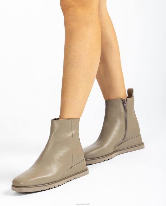 Unisa kvinnor brun ankelstövel i läder med kil 06DT912