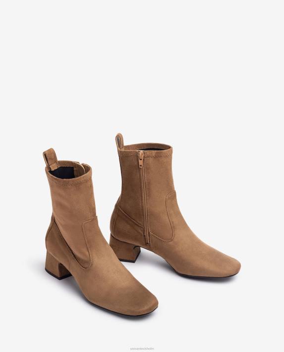 Unisa kvinnor brun ankelstövel med fyrkantig tå 06DT970