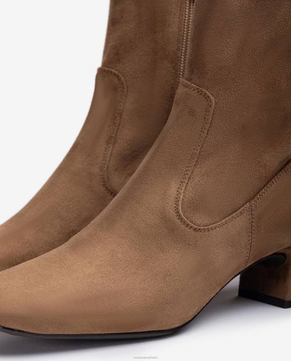 Unisa kvinnor brun ankelstövel med fyrkantig tå 06DT970