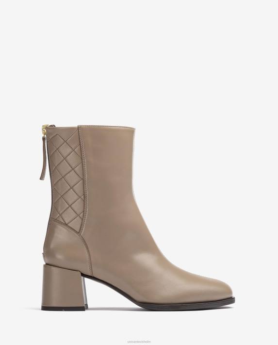 Unisa kvinnor brun ankelstövel med fyrkantig tå med bred klack 06DT991