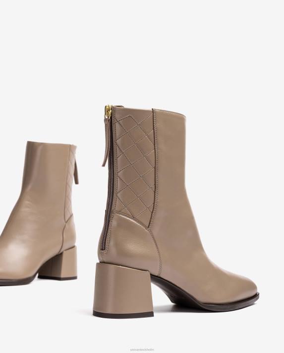 Unisa kvinnor brun ankelstövel med fyrkantig tå med bred klack 06DT991