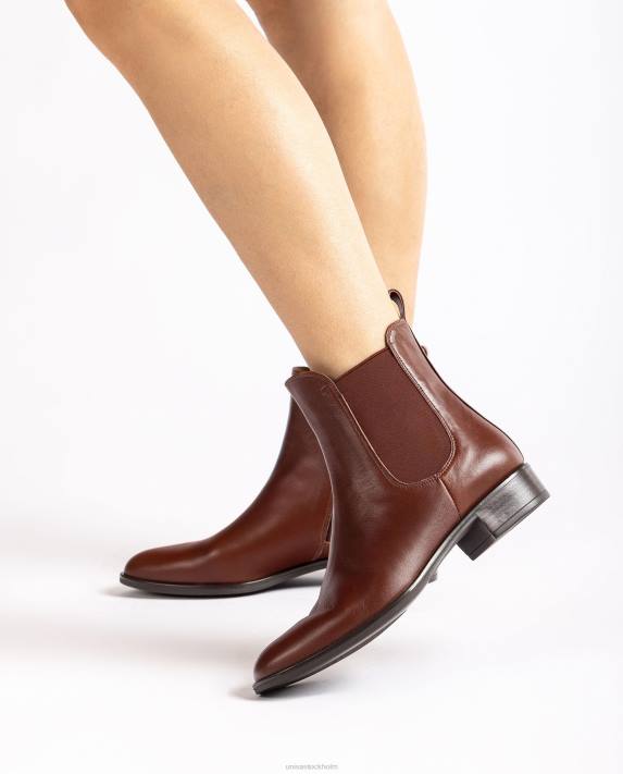Unisa kvinnor brun chelsea boot med dragkedja 06DT882