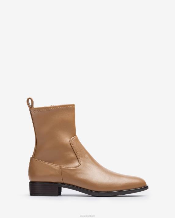 Unisa kvinnor brun enfärgad stövel med en elastisk kvartsöverlinje 06DT885