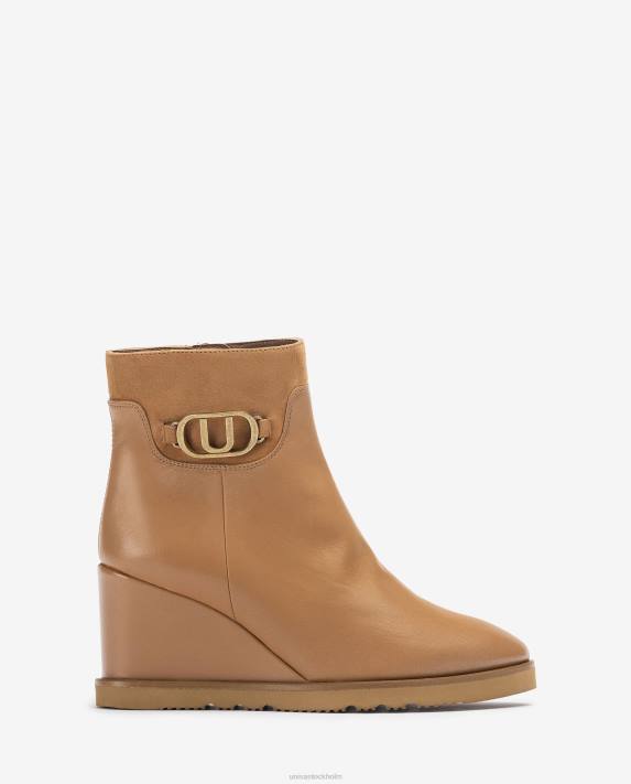 Unisa kvinnor brun högkilad ankelstövel 06DT1010