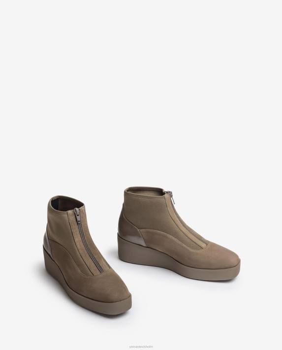 Unisa kvinnor brun superlätt ankelstövel med dragkedja 06DT900