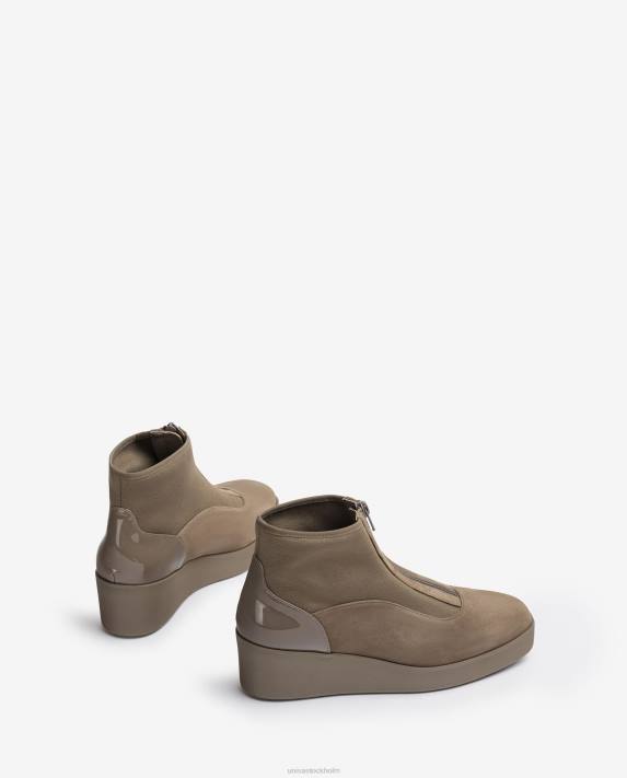 Unisa kvinnor brun superlätt ankelstövel med dragkedja 06DT900