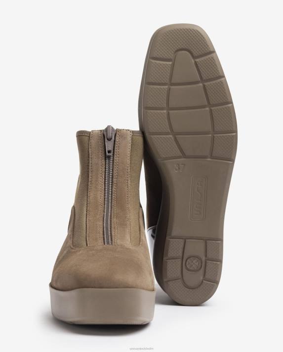 Unisa kvinnor brun superlätt ankelstövel med dragkedja 06DT900