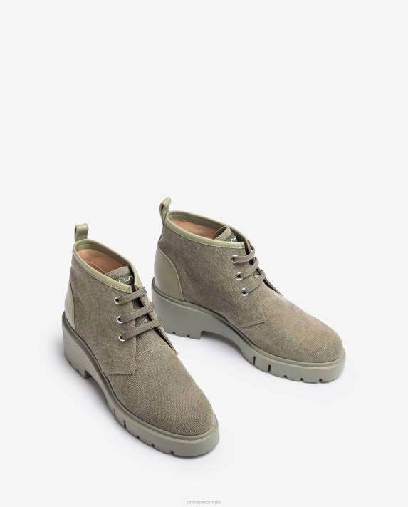 Unisa kvinnor grön ankel stövel tillverkad i ecolino 06DT844