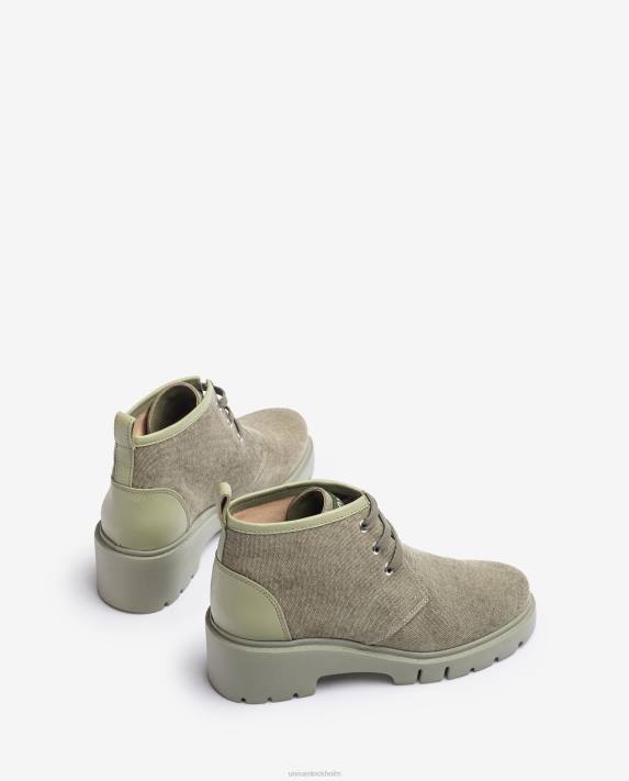 Unisa kvinnor grön ankel stövel tillverkad i ecolino 06DT844