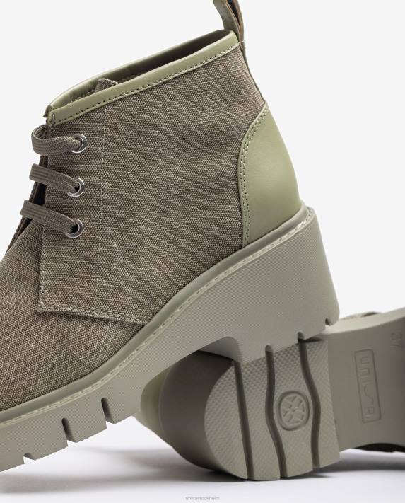 Unisa kvinnor grön ankel stövel tillverkad i ecolino 06DT844