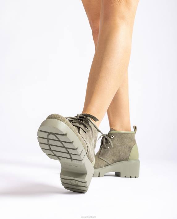 Unisa kvinnor grön ankel stövel tillverkad i ecolino 06DT844