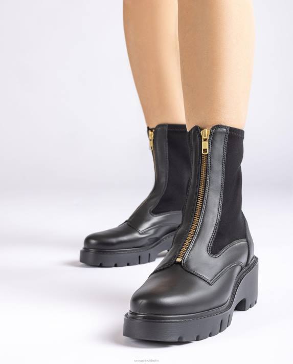 Unisa kvinnor graciös ankelboots med dragkedja fram och neoprenstrumpa 06DT934