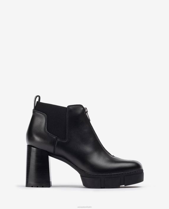 Unisa kvinnor graciös ankelstövel med dragkedja och en spårplattform 06DT953