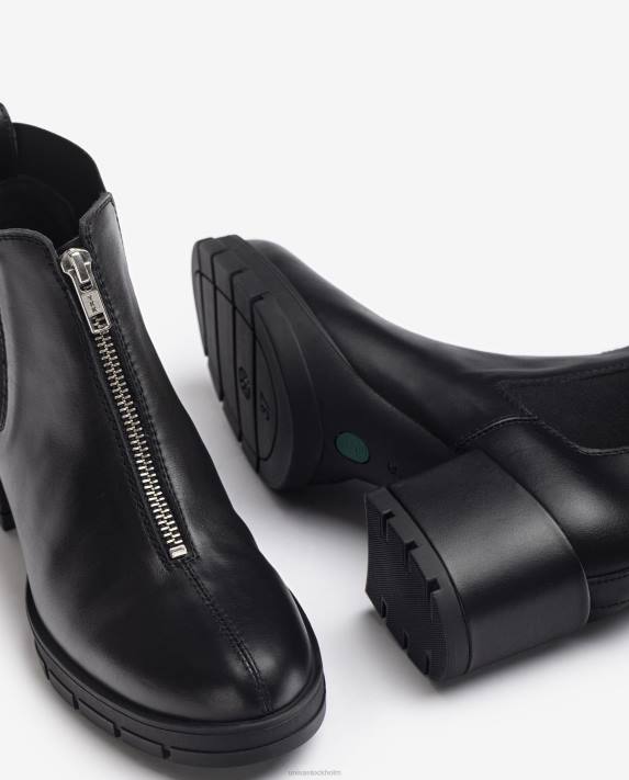 Unisa kvinnor graciös ankelstövel med dragkedja och sidokilar 06DT941