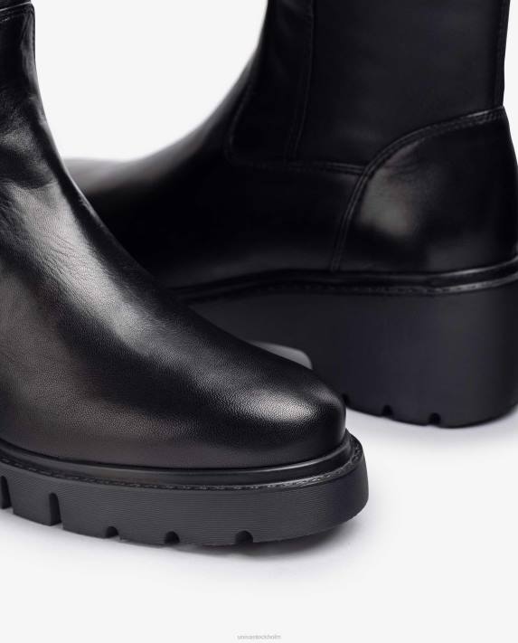 Unisa kvinnor graciös elastiska stövlar i tyg med invändig dragkedja 06DT1061