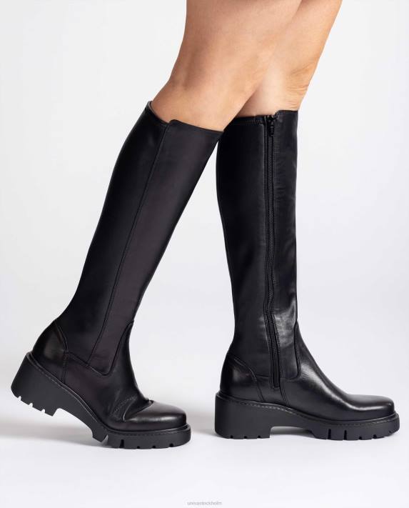 Unisa kvinnor graciös elastiska stövlar i tyg med invändig dragkedja 06DT1061