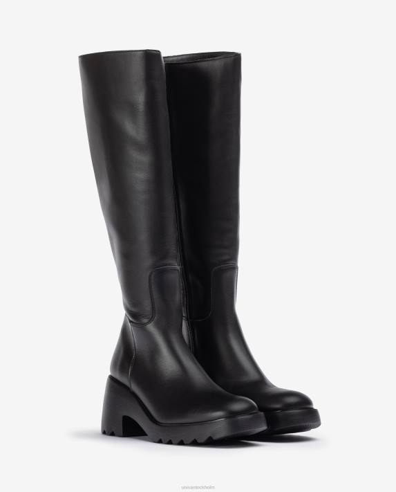 Unisa kvinnor graciös läderkänga med gummisula 06DT1035