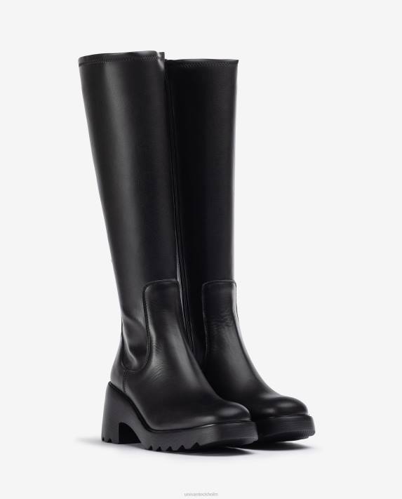 Unisa kvinnor graciös stövel med dragkedja på insidan och gummisula 06DT1036