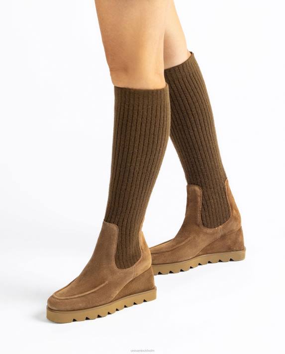 Unisa kvinnor graciös stövel med ribbad tygstrumpa 06DT1073
