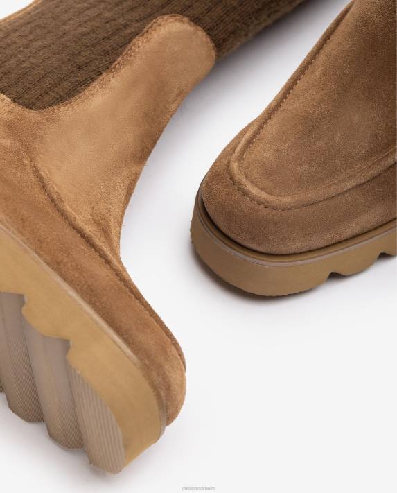 Unisa kvinnor graciös stövel med ribbad tygstrumpa 06DT1073