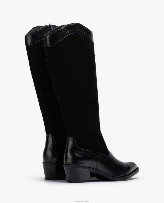 Unisa kvinnor mode ankelboots i cowboystil med inre dragkedja 06DT1055