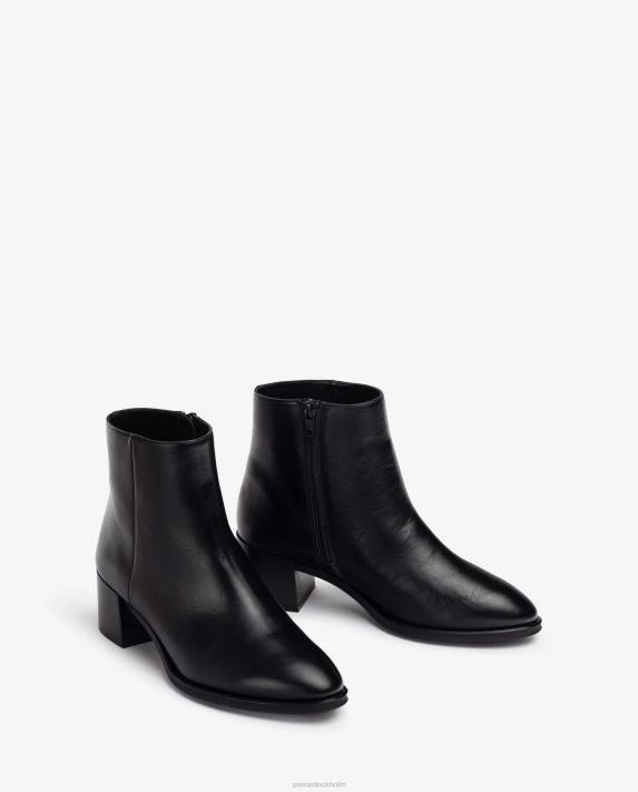 Unisa kvinnor mode ankelboots i läder med invändig dragkedja 06DT1020