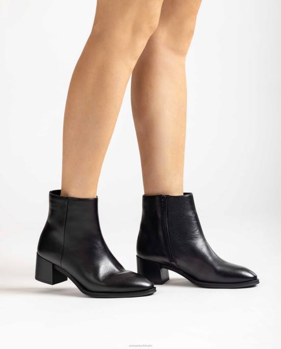 Unisa kvinnor mode ankelboots i läder med invändig dragkedja 06DT1020