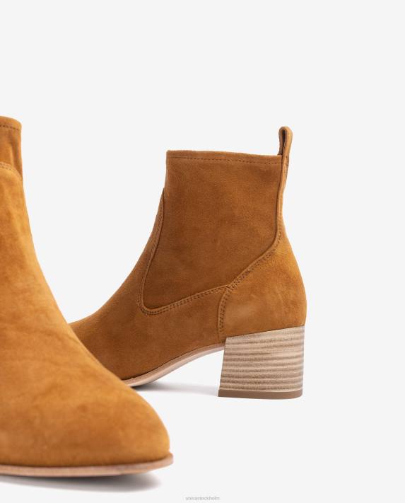 Unisa kvinnor mode ankelkänga i mocka med klack 06DT845