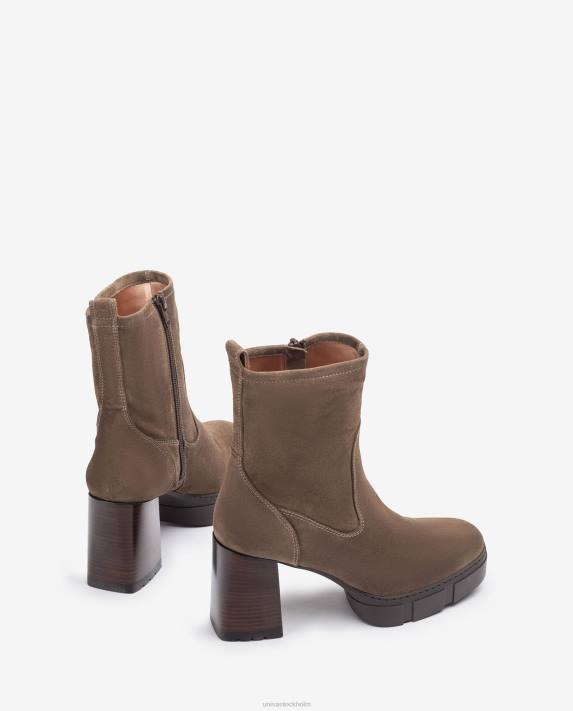 Unisa kvinnor mode ankelkänga med klack och spårplattform 06DT951