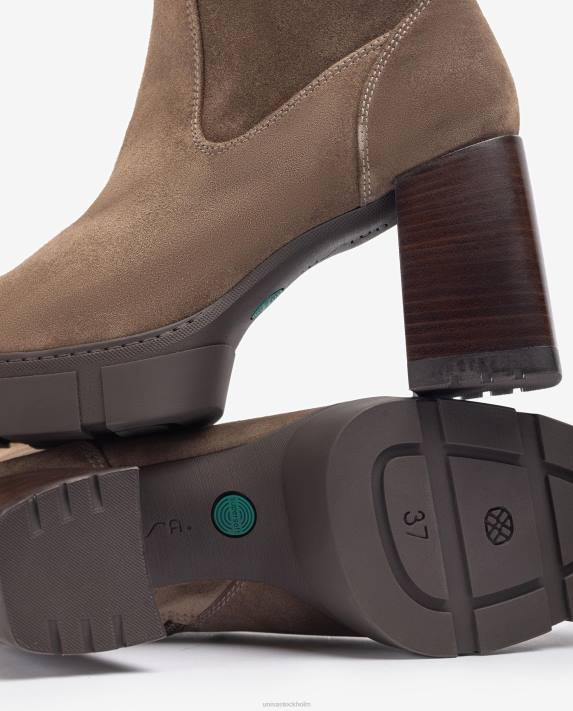 Unisa kvinnor mode ankelkänga med klack och spårplattform 06DT951