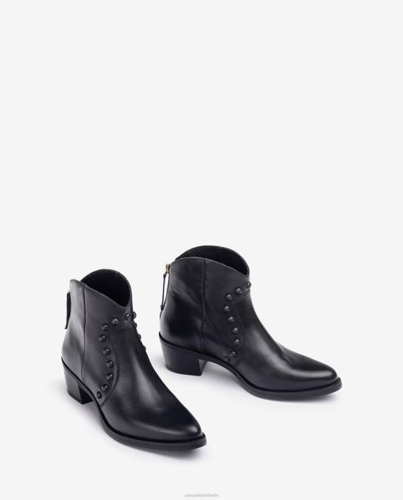 Unisa kvinnor mode ankelstövel i cowboystil med dubbar 06DT1015