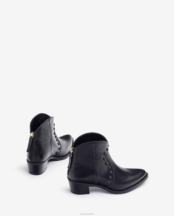 Unisa kvinnor mode ankelstövel i cowboystil med dubbar 06DT1015