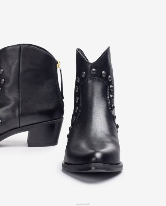 Unisa kvinnor mode ankelstövel i cowboystil med dubbar 06DT1015