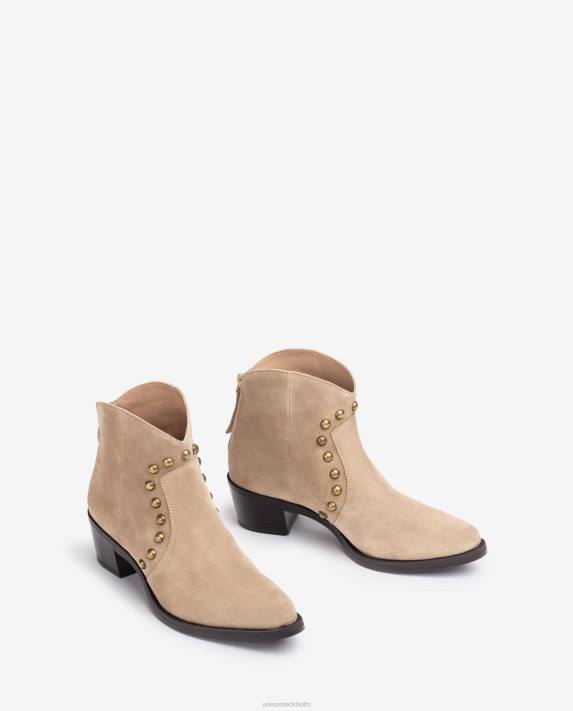 Unisa kvinnor mode ankelstövel i cowboystil med dubbar 06DT913