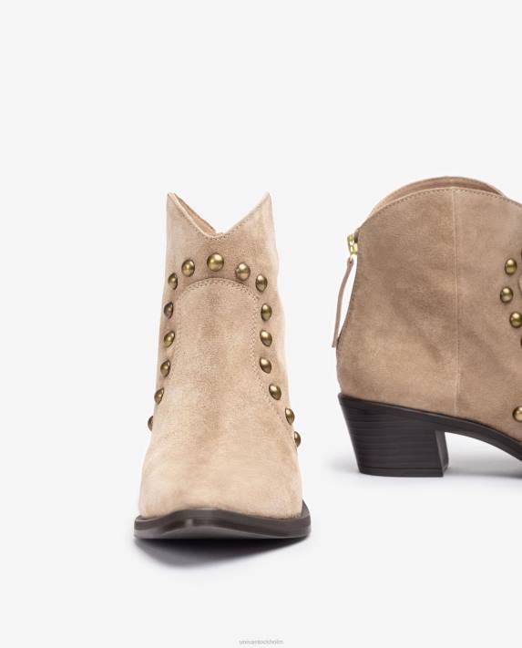 Unisa kvinnor mode ankelstövel i cowboystil med dubbar 06DT913