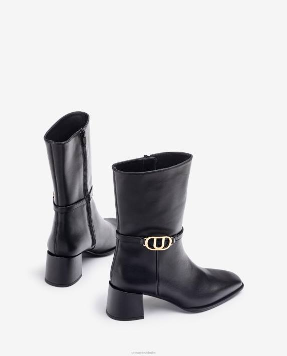 Unisa kvinnor mode ankelstövel i läder med fyrkantig tå 06DT986