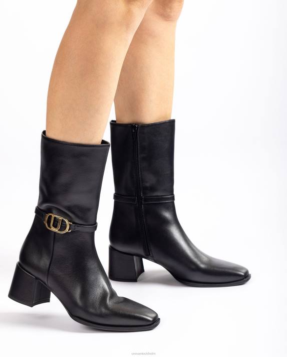 Unisa kvinnor mode ankelstövel i läder med fyrkantig tå 06DT986