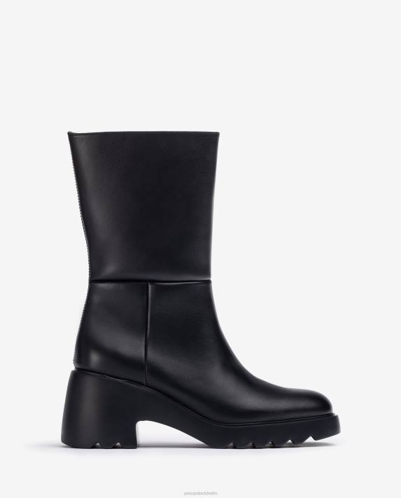 Unisa kvinnor mode ankelstövel i läder med gummisula 06DT967