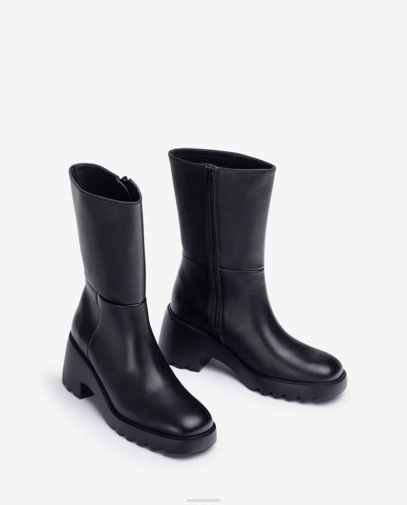 Unisa kvinnor mode ankelstövel i läder med gummisula 06DT967