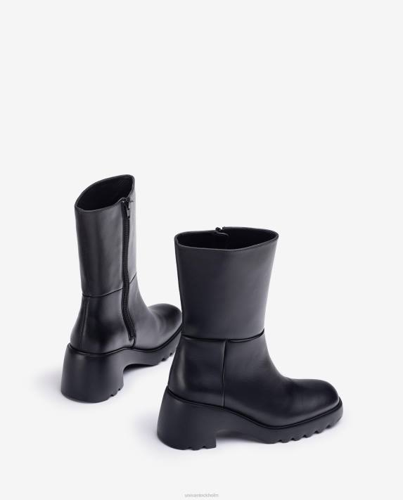 Unisa kvinnor mode ankelstövel i läder med gummisula 06DT967