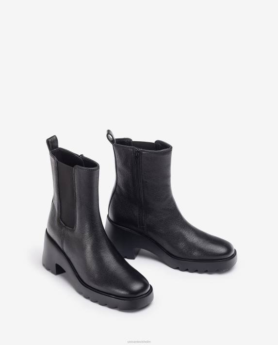 Unisa kvinnor mode ankelstövel med sidokilar och dragkedja 06DT984